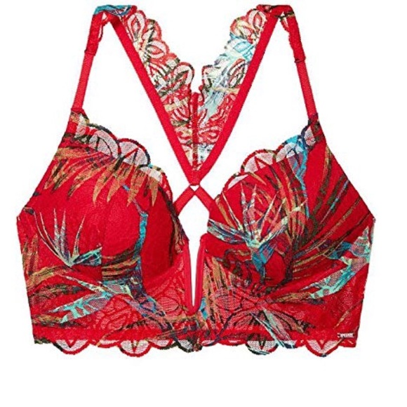 PINK Victoria’s Secret date Push up Bra Tropical - Picture 4 of 11